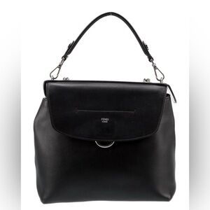 Fendi Black Leather Backpack - Authentic
